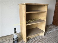 Blond wood solid wood shelf stand