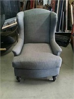Gray color wingback occasional chair