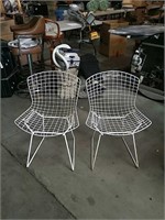 Pr. of metal mid-century chairs