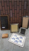 Frames and wood box