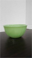 6 inch fireking Jadeite swirl bowl