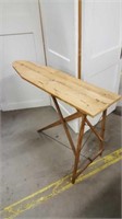 Vintage solid wood ironing board