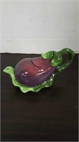 Unique eggplant miniature teapot