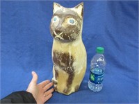 vintage plaster cat - 14inch tall