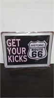 Get your kicks Route 66 vintage style metal sign