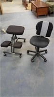 Computer chair with back cushion and ergonomic