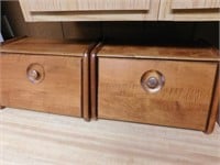 2 Wooden Bread Boxes