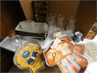 Misc Lot-Cake Pans, Glassware & Misc Items