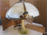 Antique Glass shade Lamp with iron base
