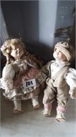 2 Cathay Collection Porcelain Dolls
