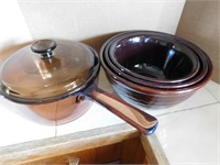 5 Pcs-3 Marcrest Oven Proof Stoneware Bowls,