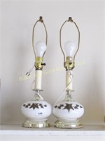 Lot od 2 electric table lamps, no shades