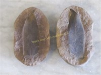 Two piece 3 1/2" long leaf fossil