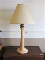 Hand made elm/walnut electric lamp
