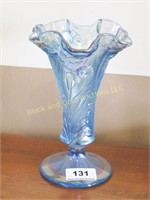 Ice blue Fenton 7 1/2" jonquil vase