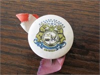 Missouri pinback button with ribbon