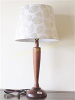 Handmade walnut lamp base with new shade