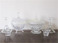 Lot: 6 pcs crystal glassware