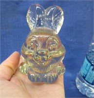 goebel glass easter bunny - 3.5 inch tall