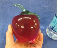 1995 kerry zimmerman red apple paperweight