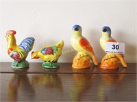 Two sets of shakers, birds are Occupied Japan