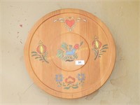 Wooden 15 3/4" hand painted Lazy Susan