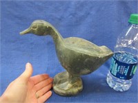 green marble duck - 7.5 inch tall