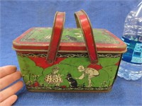 antique metal child's lunchbox
