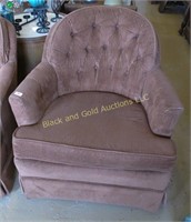 Brown upholstered arm chair