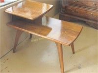 Two shelf wooden end table