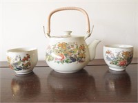 3 piece china tea set, marked Japan