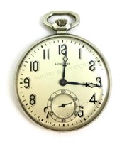 C.1925  Longines 18k White Gold Pocket Watch