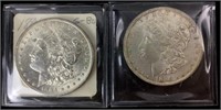 1884-o & 1885-o Morgan Silver Dollar Coins