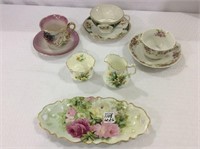 Set of 6 Floral Painted Pieces