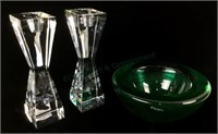 Kosta Boda Green Art Glass Atoll Bowl