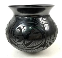 Macario Ortiz Blackware Pottery Vessel