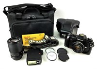 Nikon N2000 Camera W/ (2) Lenses & Accessories