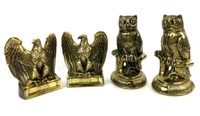 (2) Pairs Vintage Eagle & Owl Bookends