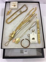 Collection of Ladies Gold Costume Jewelry