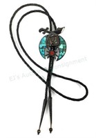 Sterling Silver & Turquoise Masonic Bolo Tie