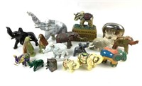 Assorted Elephant & Penguin Figurines