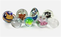(8) Art Glass Paperweights