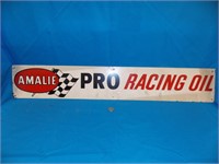 TIN AMAILE OIL RACING SIGN (6" X 36")