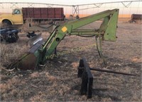 John Deere 158 Loader w/Bucket & Bale Spear -