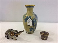 3 Pieces of Cloisonne Including