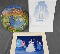 Disney's Cinderella Picture Disc & Lithograph