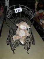 metal chair & lamp stuffed animal