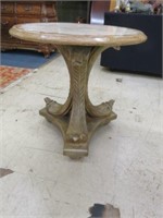 ORNATE MARBLE TOP PARLOR TABLE