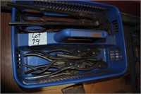 LOT OF PLIERS, TIN SNIPS