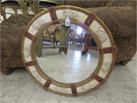 ORNATE MIRROR WITH ELEPHANTS 26"